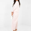 Pastelově růžové jednořadé sako z kompletu – QORIAINA