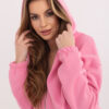 Pastelově růžová zateplená mikina na zip Calimera – CERIRA