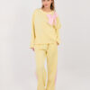 Pastelově žlutý komplet s oversize mikinou – AELARINA