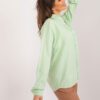 Pistáciová oversize košile BY POMMES LIFE na knoflíky – ALDORIA
