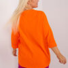 Oranžová plus size mikina MELLORA