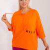 Oranžová plus size mikina MELLORA