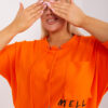 Oranžová plus size mikina MELLORA