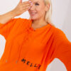 Oranžová plus size mikina MELLORA