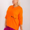 Oranžová plus size mikina MELLORA