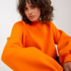 Oranžová basic oversize mikina – WENARA