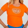 Oranžový crop top HEARTGEM