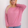 Růžová viskózová mikina SOFTINA plus size