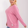 Růžová viskózová mikina SOFTINA plus size