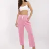 Růžové basic tepláky z měkkého materiálu – EIRORA