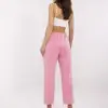 Růžové basic tepláky z měkkého materiálu – EIRORA