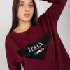 Tmavě fialová plus size mikina APPLINNE