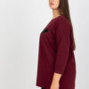 Tmavě fialová plus size mikina APPLINNE