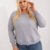 Šedá plus size mikina Donna z bavlny – BELALIA
