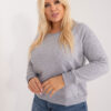 Šedá plus size mikina Donna z bavlny – BELALIA
