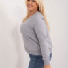 Šedá plus size mikina Donna z bavlny – BELALIA
