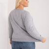 Šedá plus size mikina Donna z bavlny – BELALIA