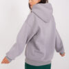 Šedá bavlněná hoodie s nápisem – JULARA