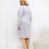 Šedá plus size noční košile JOLIEN se srdíčky a knoflíčky