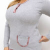 Šedé bavlněné pyžamo GIUSEPPA plus size