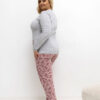 Šedé bavlněné pyžamo GIUSEPPA plus size