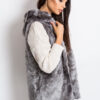 Šedá huňatá vesta RACHÈLE Fluffy