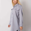 Šedá oversize košile ex moda – ARLINDA