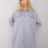 Šedá oversize košile ex moda – ARLINDA