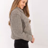 Šedá krátká boucle bunda na zip SUBLEVEL – TALISSA