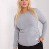 Šedý melanžový top LINEARA plus size