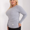 Šedý melanžový top LINEARA plus size