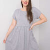 Šedé melírované mini šaty MOLLY Plus Size
