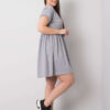 Šedé melírované mini šaty MOLLY Plus Size