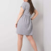 Šedé melírované mini šaty MOLLY Plus Size