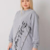 Šedá asymetrická tunika ULISSE plus size