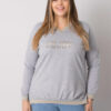 Šedá plus size mikina LILAVIE s aplikací
