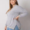 Šedá plus size mikina LILAVIE s aplikací
