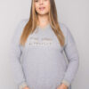 Šedá plus size mikina LILAVIE s aplikací