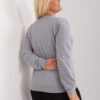 Šedý melanžový plus size top VELENZA
