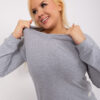 Šedý melanžový plus size top VELENZA