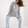 Šedě melírovaná bavlněná hoodie – MERELLA