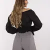 Šedé elegantní sukňové kraťasy s plisováním – AGNES