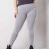 Šedé melírované legíny plus size Millie – NYRALIA