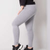 Šedě melírované bavlněné legíny plus size – NYRETTA