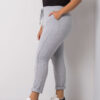 Šedé melírované tepláky Alva plus size – DELIVA