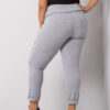 Šedé melírované tepláky Alva plus size – DELIVA