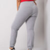 Šedé melírované tepláky Beatriz plus size – DELENNA