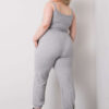 Šedé melírované tepláky Ainhoa plus size – EVIENNA