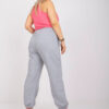 Šedé melírované tepláky Ainhoa plus size – EVIENNA