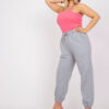 Šedé melírované tepláky Ainhoa plus size – EVIENNA